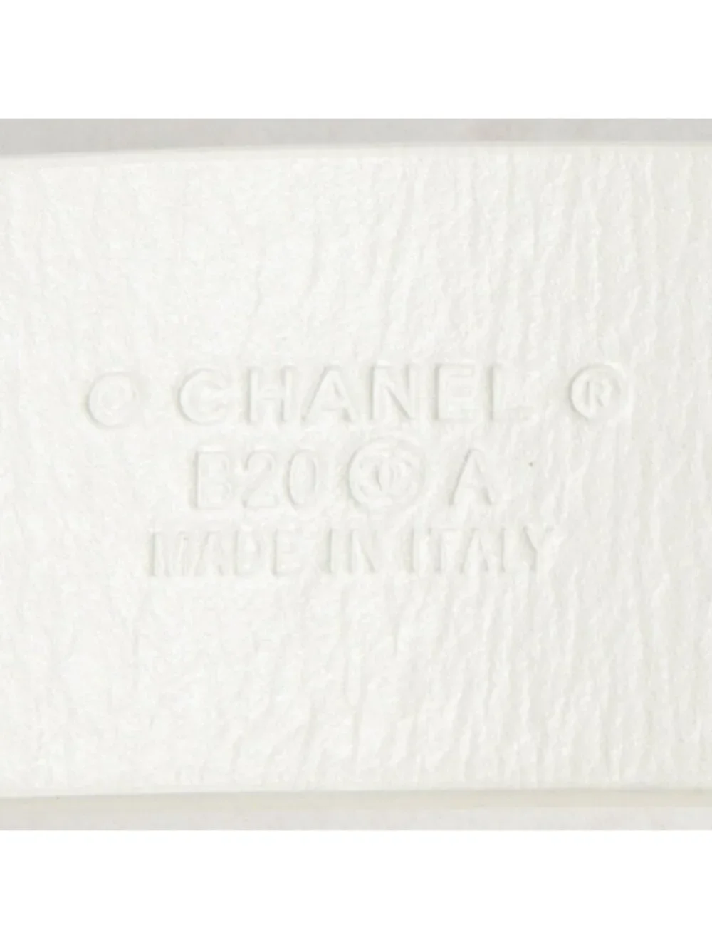 Chanel CC Leather and Chain Pearl Belt White Faux Pearla